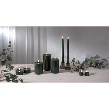 LED Värmeljus Flamme Flow Grön 2-pack
