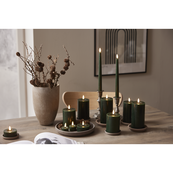 LED Värmeljus Flamme Flow Grön 2-pack - 2
