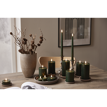 LED Värmeljus Flamme Flow Grön 2-pack