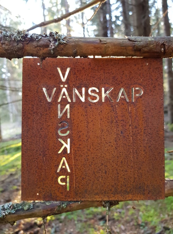 Trädgårdsskylt - Vänskap 