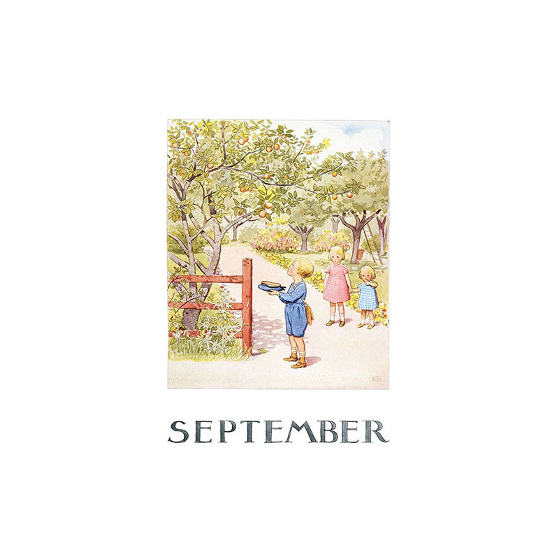 Månadsbilder Vykort Elsa Beskow - 12
