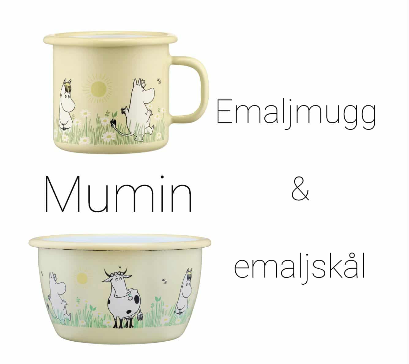 Paket Mumin Emaljmugg & Emaljskål