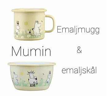 Paket Mumin Emaljmugg & Emaljskål