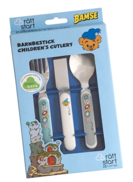 Bestick Bamse i 3 delar