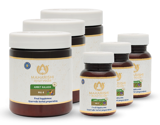Maharishi Ayurveda Amrit Kalash 4+5 M4 pasta och M5 tabletter Naturliga Kosttillskott Veda Lila