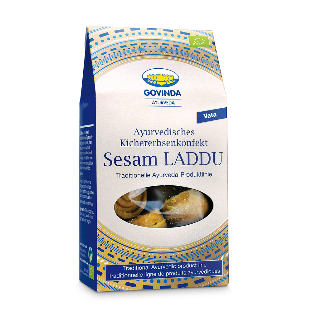 Govinda Laddu Med Sesam 120g EKO Ayurveda Naturlig Veda Lila