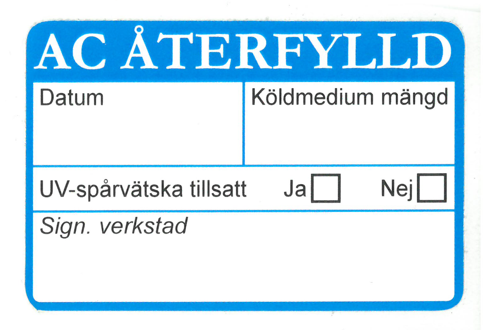 AC-Påfyllningssticker