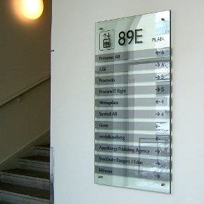 Glasskylt