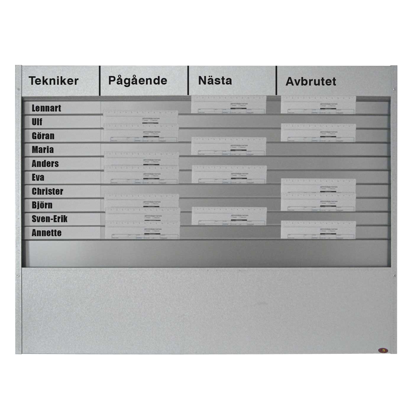 Verkstadstavla, 112 cm bred, 10 fickor A4 - 5