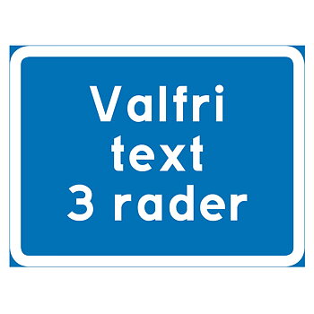 Parkeringsskylt Valfri text 3 rader