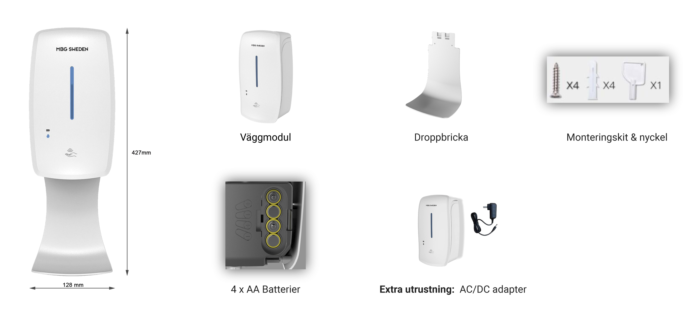 Handspritdispenser Gel väggmodell med sensor - 3
