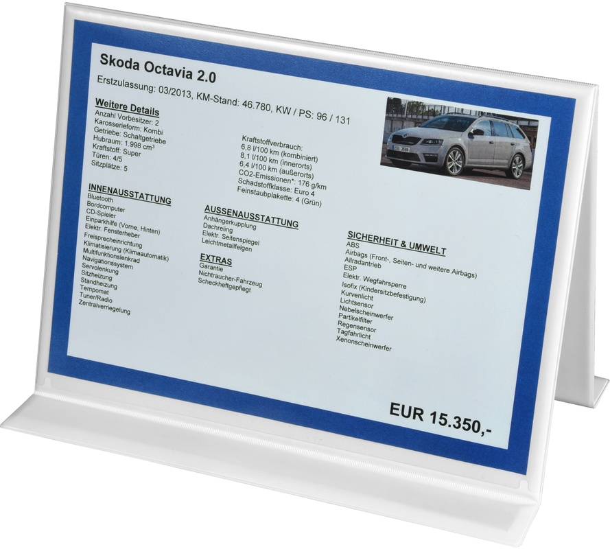 Biltakskylt  A4  - 5