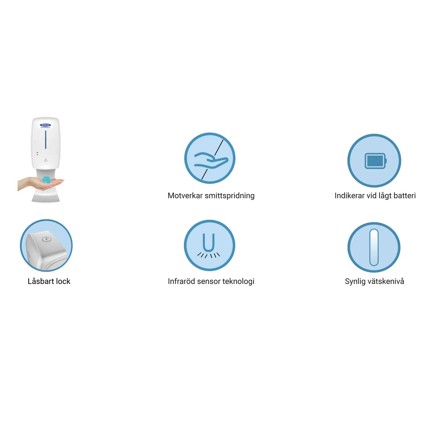 Handspritdispenser Gel bordsmodell med sensor - 4