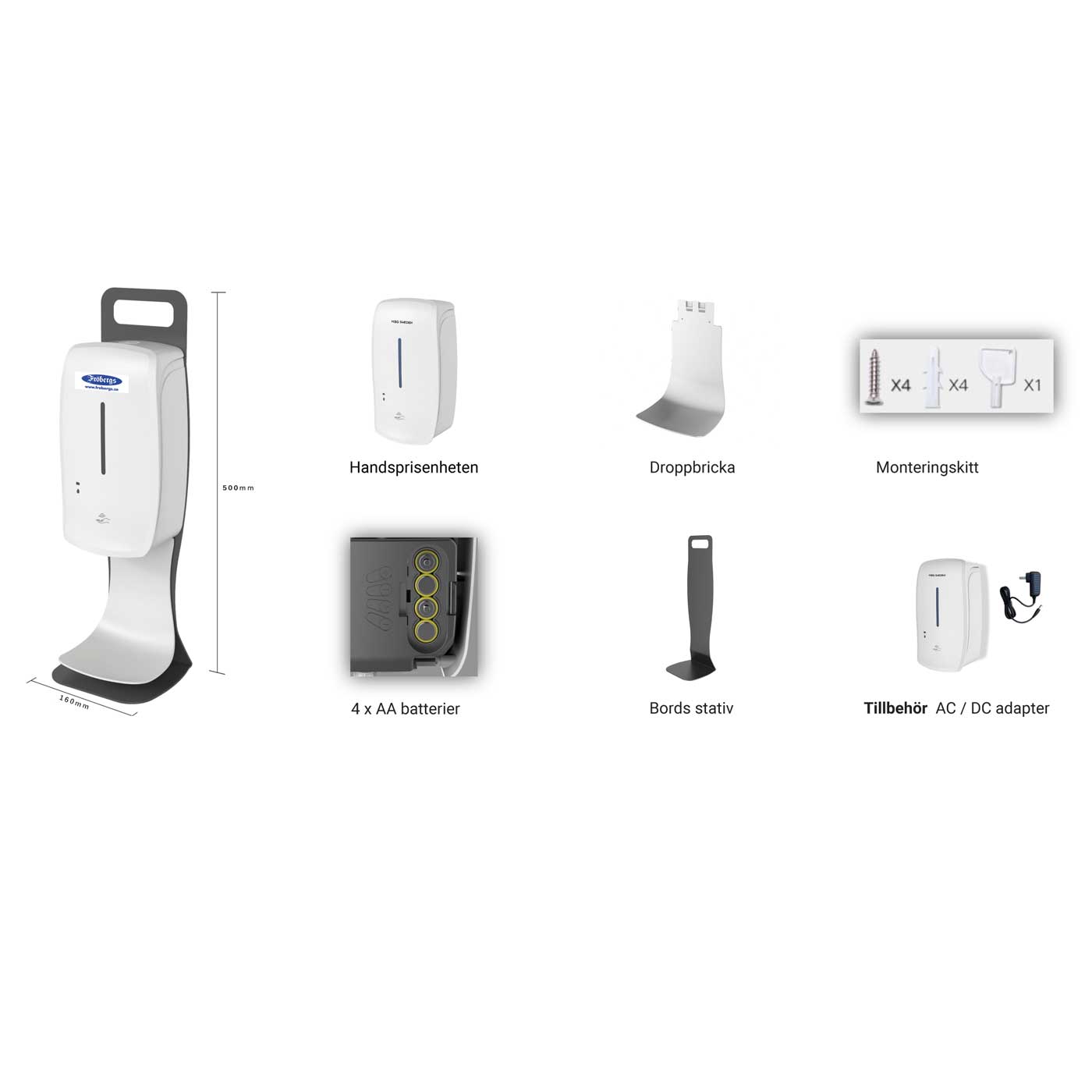 Handspritdispenser Gel bordsmodell med sensor - 3