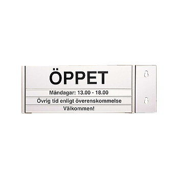 Affärstidsskylt