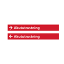 Akututrustningsskylt