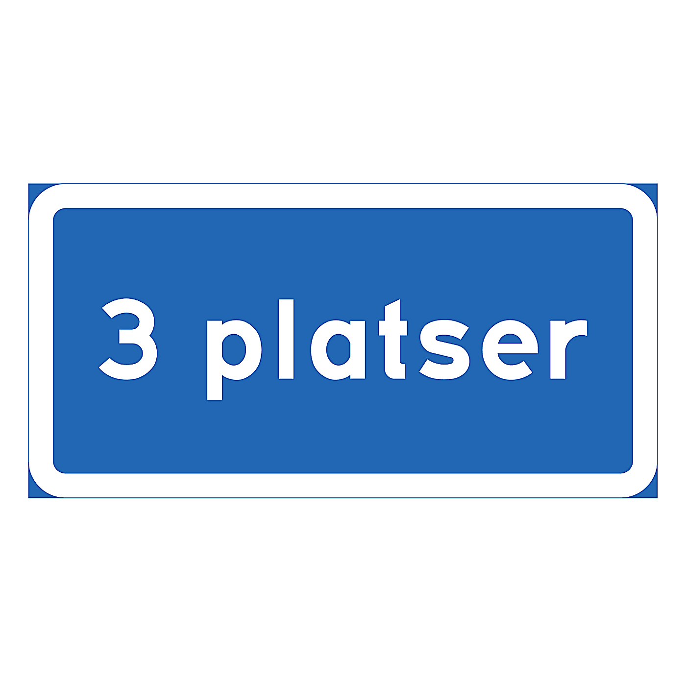 Parkeringsskylt 3 platser