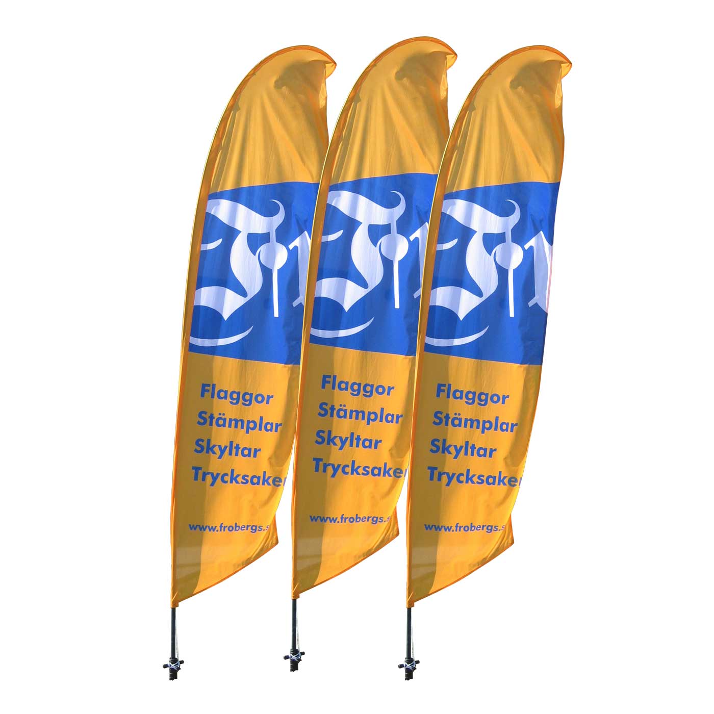 Beachflagga 2,5 m, S