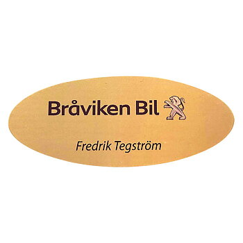 Namnskylt i metall