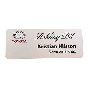Namnskylt i metall