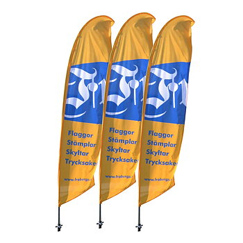 Beachflagga 4 m, L