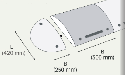 Farthinder av gummi 75 mm högt - 8