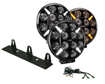 Extraljuspaket 3-Pack Ledson Pollux7+ PB med hållare och kablage