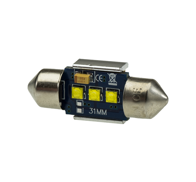 Spollampor Canbus 31 mm 3xCREE XB-D 12V