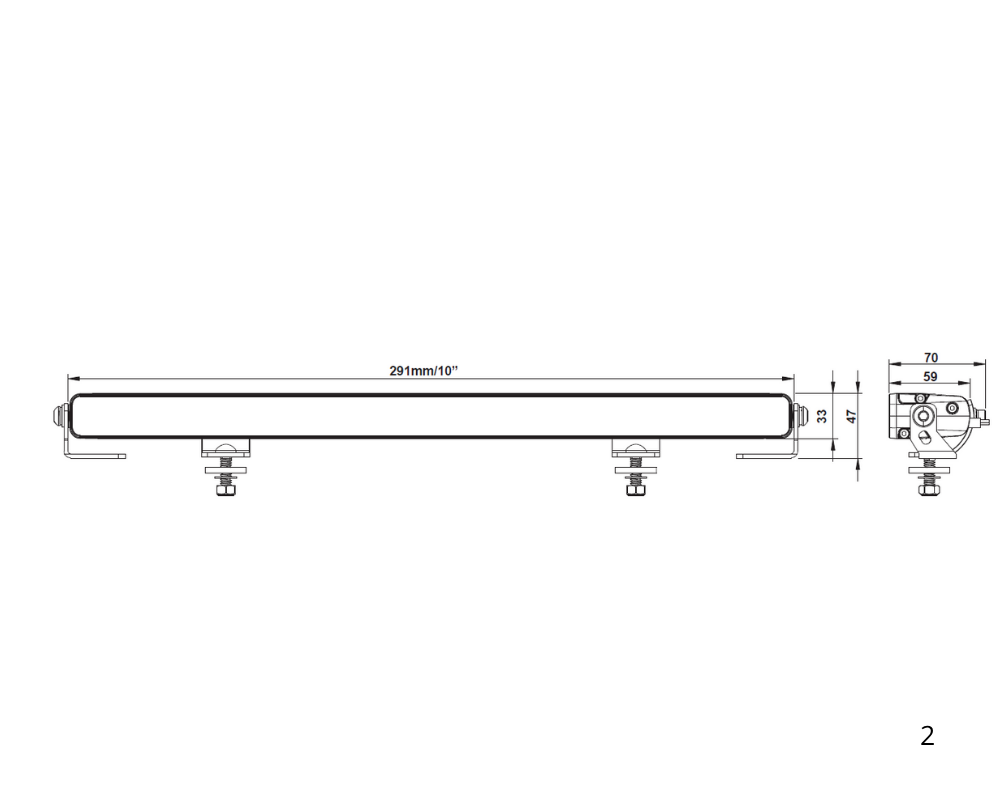 LED-rampspaket - 2 x V-Sight Tron T10  - 4