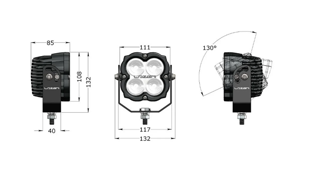 Lazer Utility 45 Gen 2 LED-Arbetslampa 45W - 4