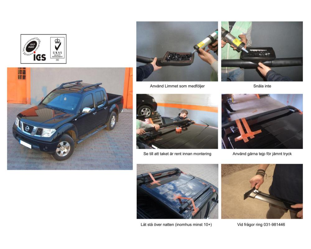 TAKRAILS BLACK m. tvärbalkar - Mitsubishi L200 07-15