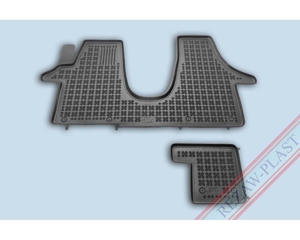 Gummimatta Svart (2 delar), VW Transporter T5 Multivan 2003-