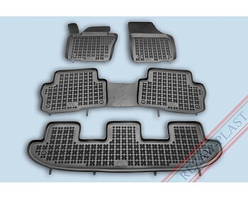 Gummimatta Svart (4 delar), VW Sharan II 2010-