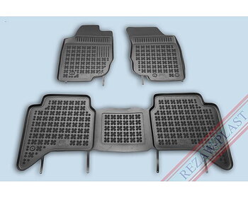 Gummimatta Svart (3 delar), Toyota Hilux 2006-2015