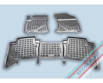 Gummimatta Svart (3 delar), Toyota Hilux 2016-