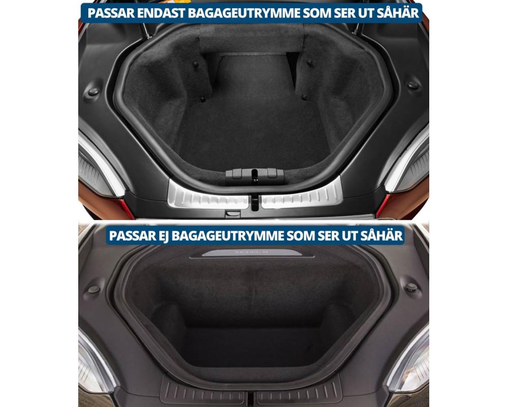 Bagagerumsmatta Svart - Tesla model S 2013- (Fram) - 3