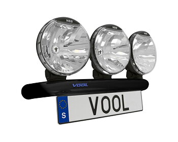 Belysningspaket BLACK Voolbar Ljusbåge och NBB Alpha 225 60W Xenon (3 st extraljus)