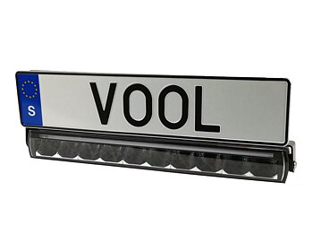 Belysningspaket Regskyltshållare + V-Sight Visible 100 LED Ljusramp 516mm 100W E-märkt