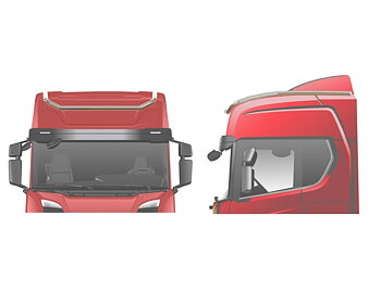 Takbåge Scania NextGen Highline med långa sidoförlängningar 20H, 12cm sidovindavvisare
