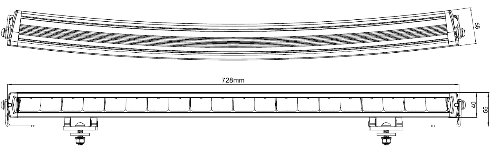 LED-ramp CURVE 30" Curved -  BRIGHT - 3