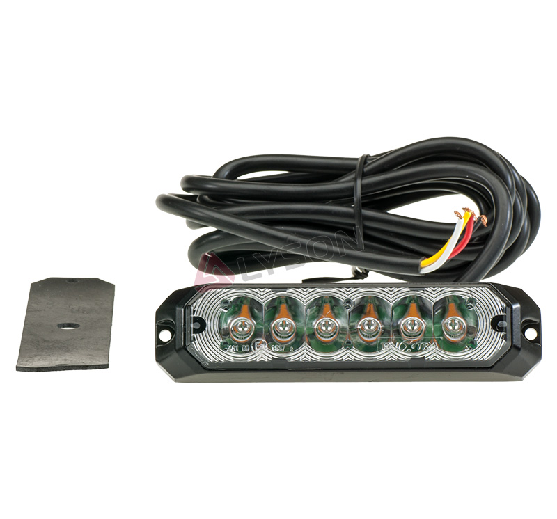 LED Blixtljus 6 dioder ECE R65 12-36V, Orange - 2