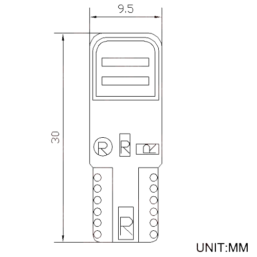 Diodlampa T10 / W5W Canbus 2xCOB 12V - 4