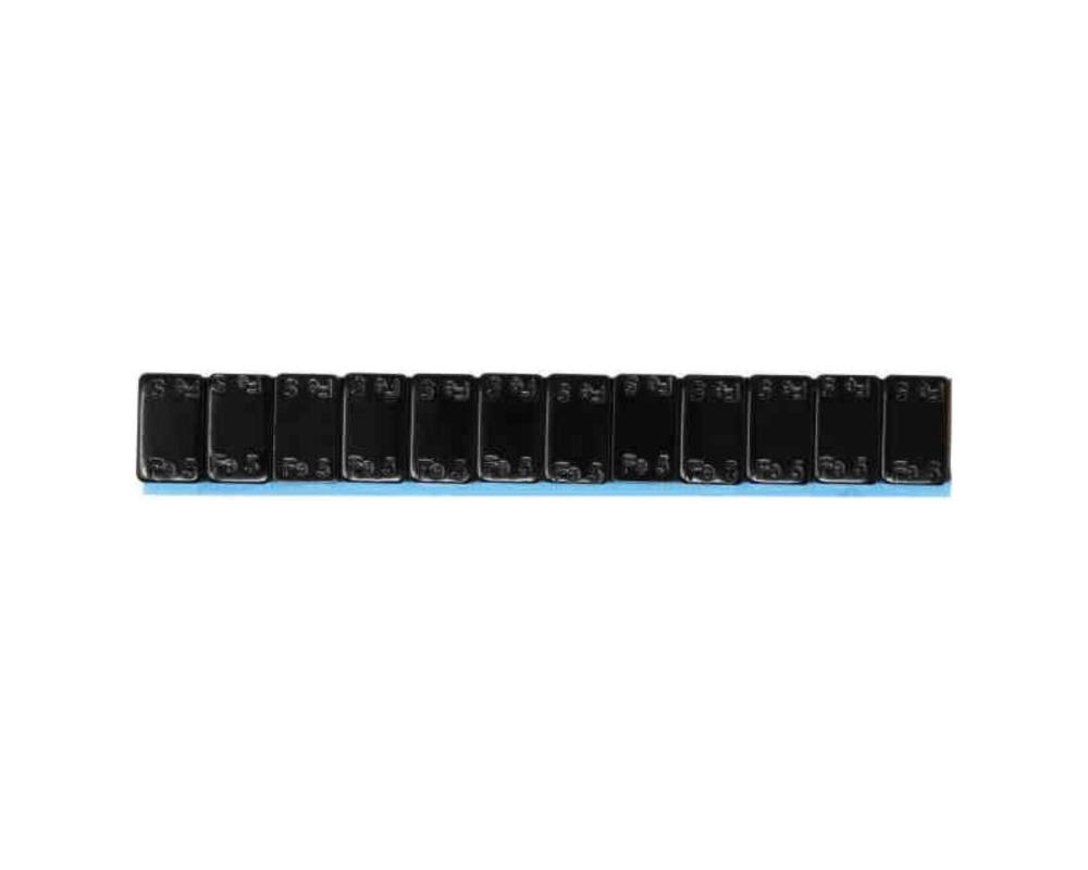 Adhésif Premium poids acier 60g/bande, 12x5g 100 pcs Ruban adhésif Saint- Gobain noir, fabriqué en Allemagne. Noir - 2