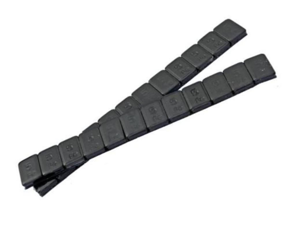 Klistervikt stål svart, 60g/remsa,12 x 5g 100 st