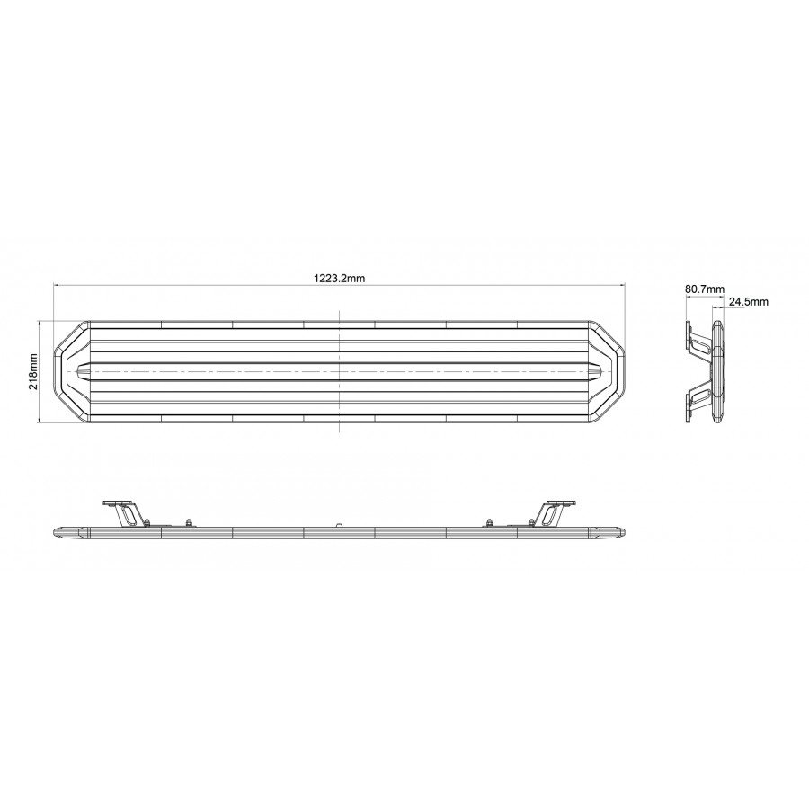 V-Sight Trucker Low Profile LED Blixtljusramp Klass 2 - 1223mm - 4