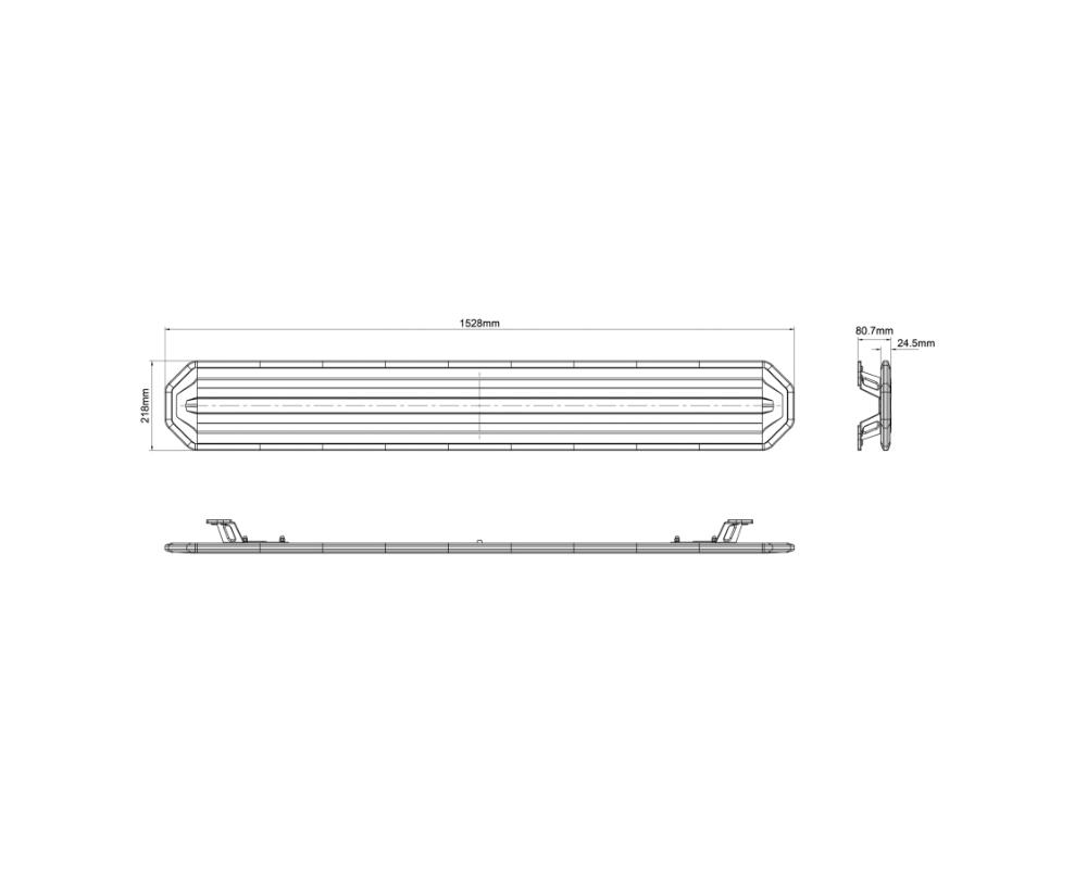 V-Sight Trucker Low Profile LED Blixtljusramp Klass 2 - 1528mm - 2