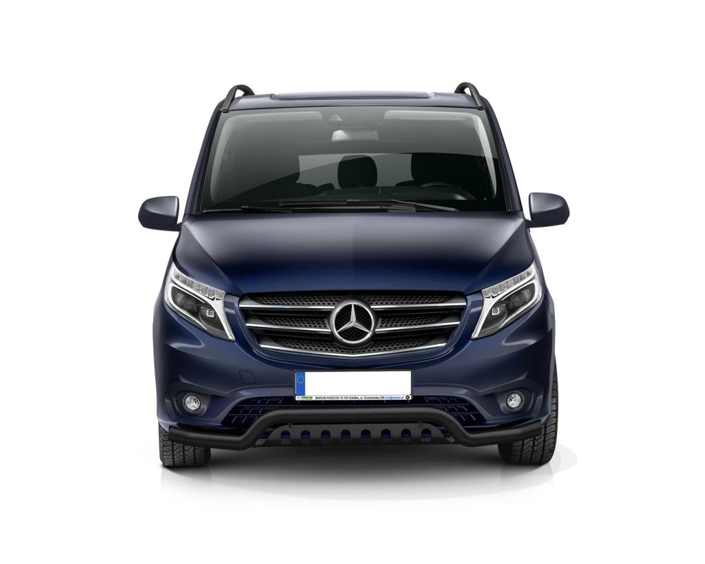 LOWBAR EU frontbåge med hasplåt [Svart] - Mercedes Vito 2021