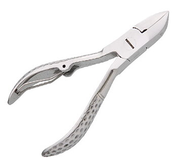 Nageltång, satinfinish, rostfritt stål, böjd, 10 cm