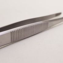 Dressing pincett, extra stor, rund spets, stål 14 cm - 3