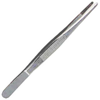 Dressing pincett, extra stor, rund spets, stål 14 cm